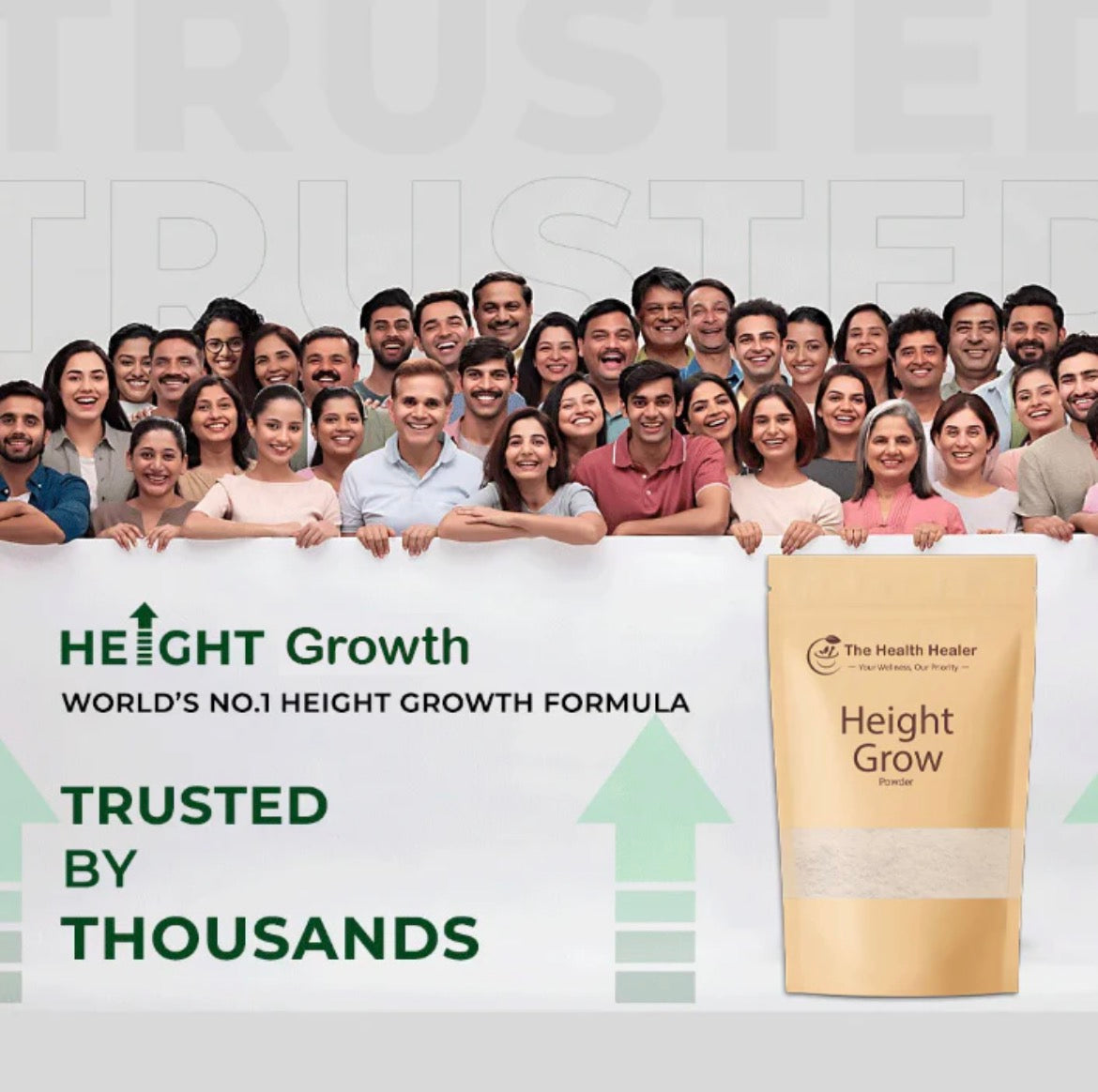 Natural Height Grow Powder (3β5) Inch Growth - Herbal, Safe, and Clinically Tested (100g)